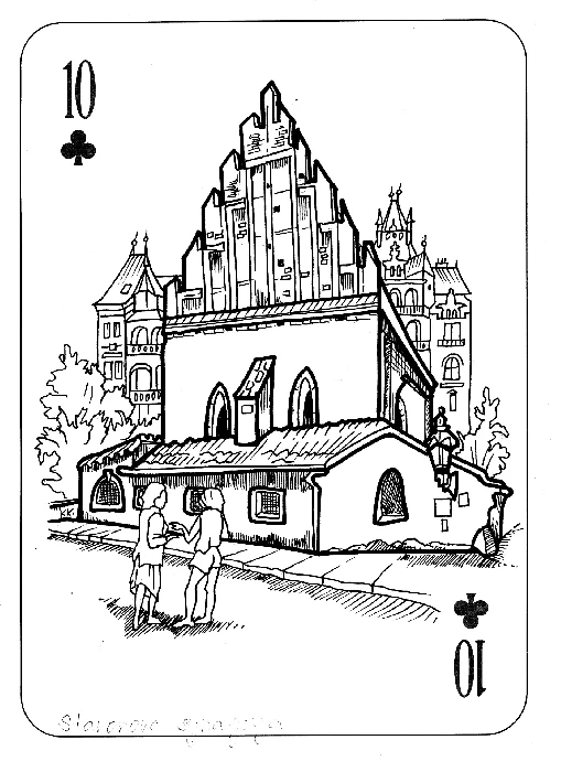 Prague Jewish Cards Illustration
