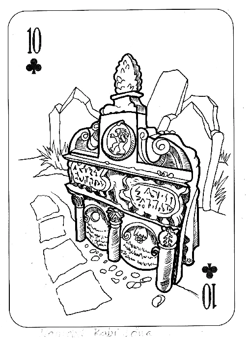 Prague Jewish Cards Illustration