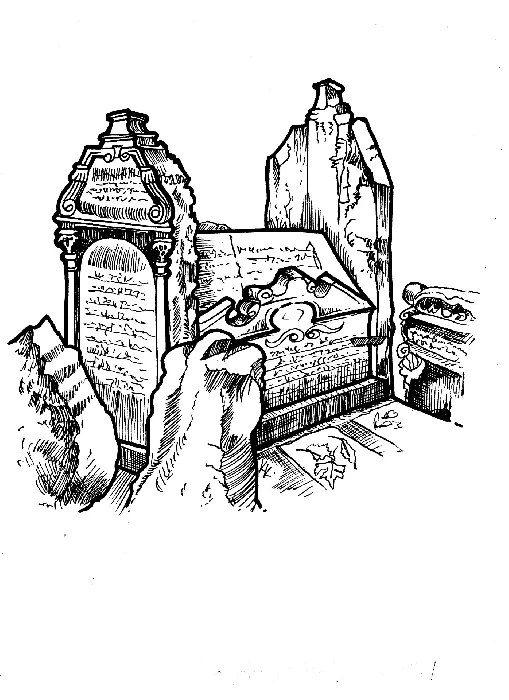 Prague Jewish Cards Illustration