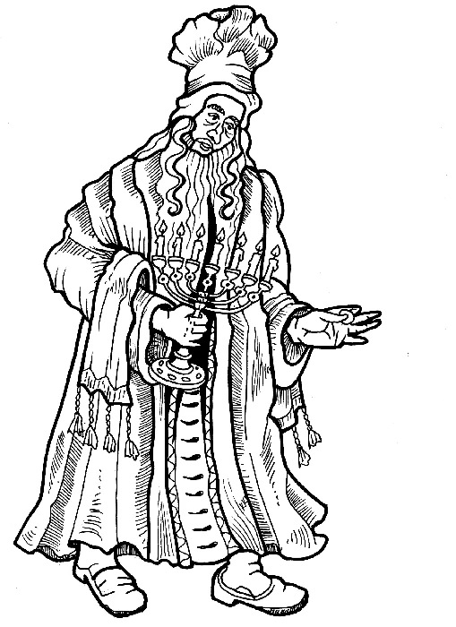 Prague Jewish Cards Illustration