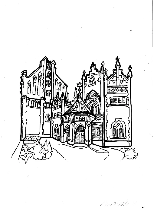 Prague Jewish Cards Illustration