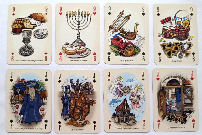 Prague Jewish Cards Illustration