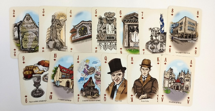 Prague Jewish Cards Illustration