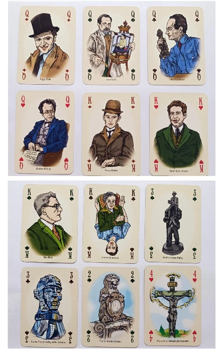 Prague Jewish Cards Illustration